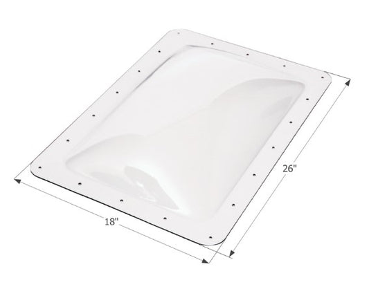 Puits De Lumière Rectangulaire Intérieur 22 po x 14 po Transparent
