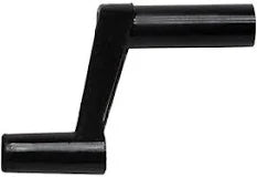 Manivelle en plastique noir 1''