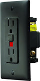 Prise Double intérieur 120 V GFCI Noir