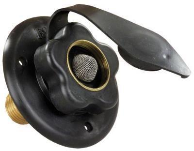 Entrée d'eau avec valve anti-retour avec l'intérieur en laiton Noir # 94215