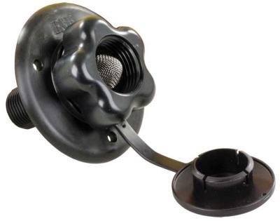 Entrée d'eau avec valve anti-retour en plastique raccord 1/2'' Noir