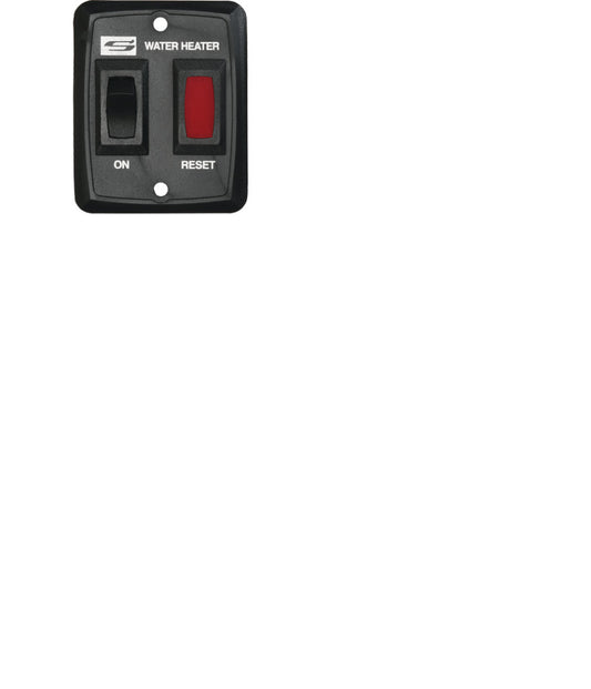 Interrupteur intérieur simple pour chauffe-eau Noir DEL