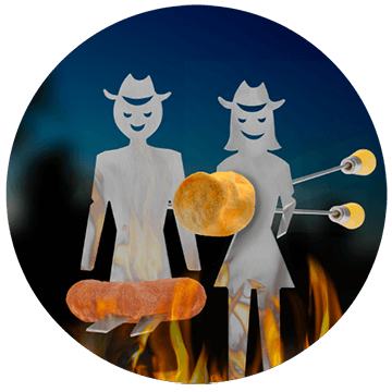 Broches guimauve Cowboy/Cowgirl