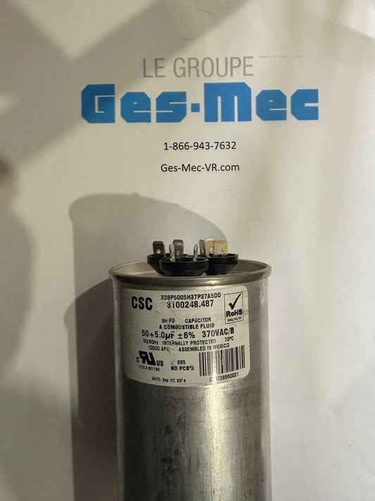 (Usagé) Condensateur de Marche 3100248.487, 50-5 MFD 370 V