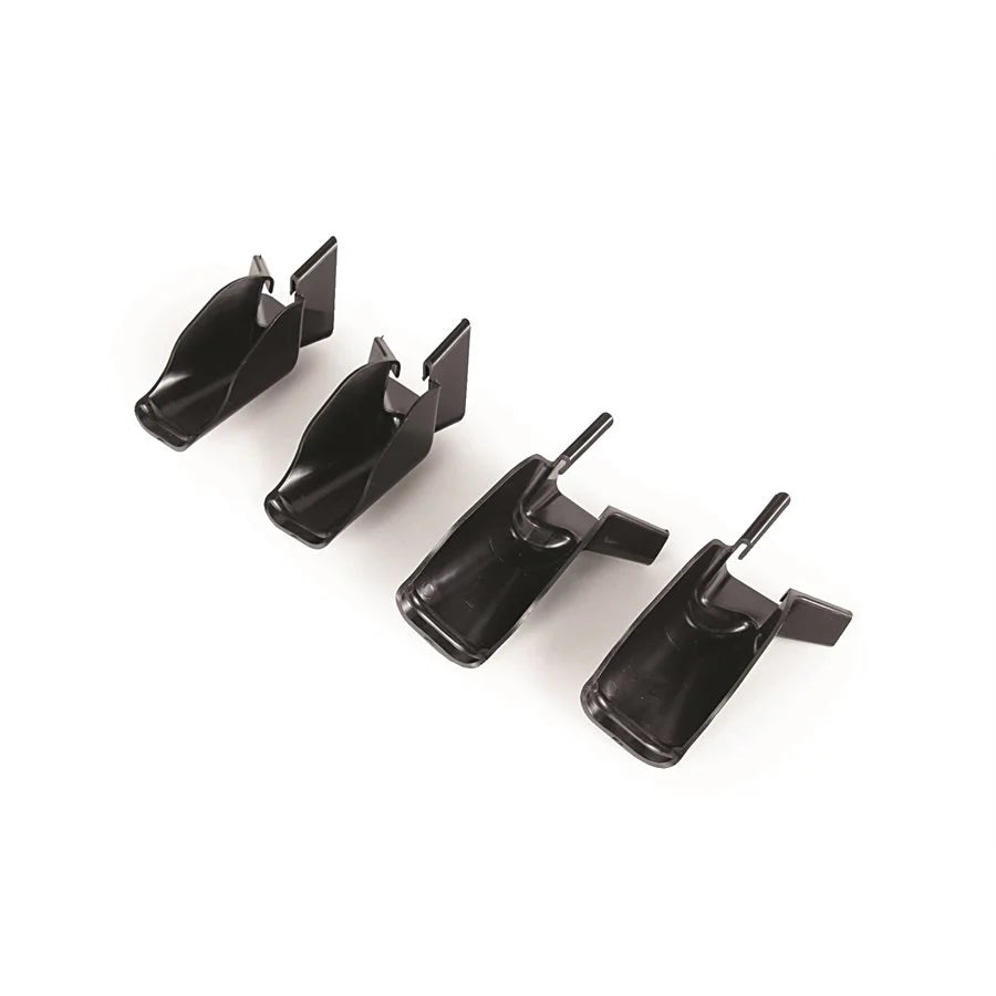 Rallonges de gouttière - Noir, lot de 4