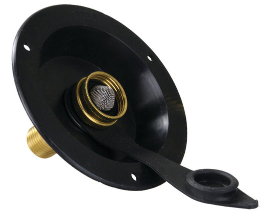 Entrée d'eau de ville avec valve anti-retour en laiton Noir